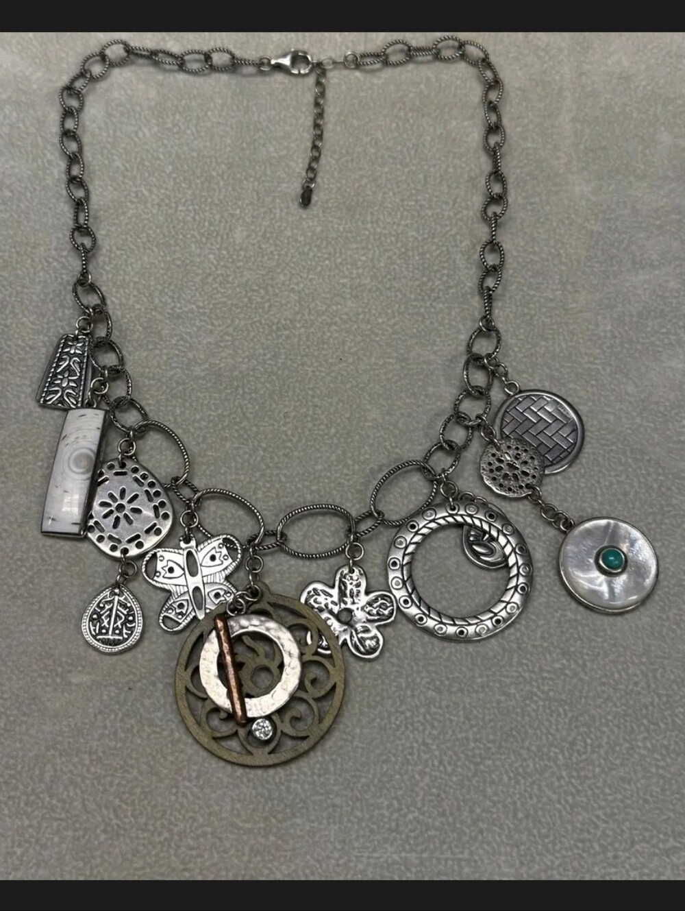 Silpada Sterling Silver Charm Necklace 18"-20"